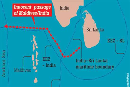 SL seeks innocent passage via Indian territorial waters to enter Arabian Sea