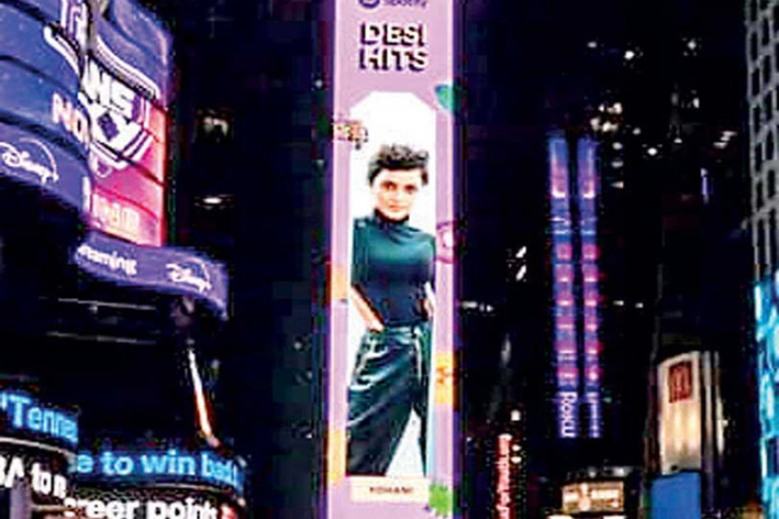 Sri Lankan star Yohani featured at Times Square in New York